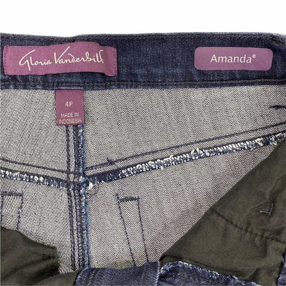 Gloria Vanderbilt Blue Denim Amanda Jeans Size 4P - Picture 6 of 12